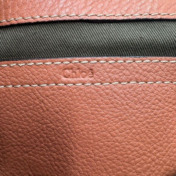 Auth Chloe Mini Marcie Pink Leather Crossbody Saddle Bag Preloved Purse - Picture 13 of 14